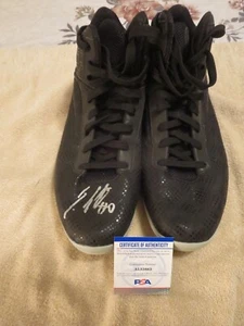 ENES KANTER SIGNED GAME USED ROOKIE SHOES JAZZ (FREEDOM) PSA COA - Picture 1 of 7