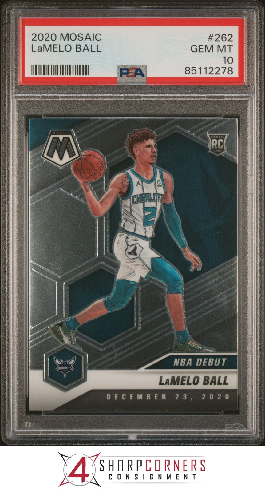 2020 PANINI MOSAIC #262 LaMELO BALL RC PSA 10 K3824054-278