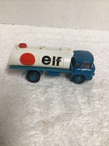 CAMIÓN CISTERNA VINTAGE SOLIDO "ELF" AZUL BLANCO FRANCIA - Imagen 1 de 9