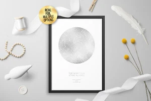 Personalised Custom FOIL STAR MAP, constellation night sky map - Picture 1 of 8
