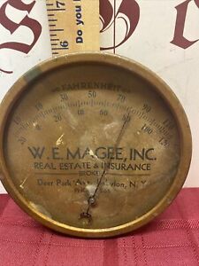 vintage W.E. MAGEE INC BABYLON N.Y.Real Estate AND INSURANCE thermometer