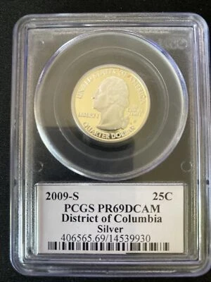 2009-S 25c District of Columbia Proof Quarter- PCGS PR69DCAM - Image 1 of 2
