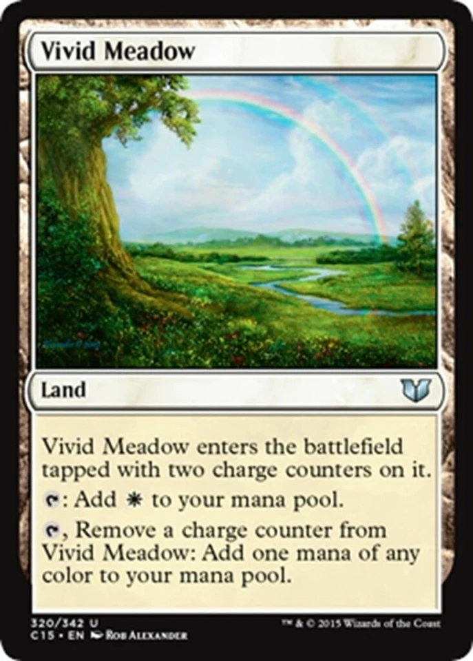Vivid Meadow Commander 2015 Light Play MTG Magic DNA GAMES - Image 1 of 1