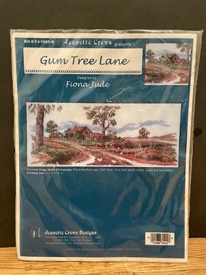 JEANETTE CREWS Gum Tree Lane Counted Cross Stitch by Fiona Jude FJ-1001-K RARE - Image 1 of 3