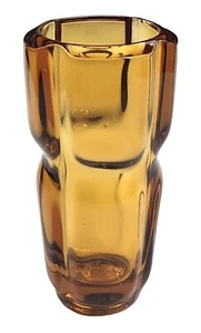 Jarrón Frantisek Vizner 1962 Rudolfova Huť ámbar de colección - número de modelo: 13139/210 - Imagen 1 de 13