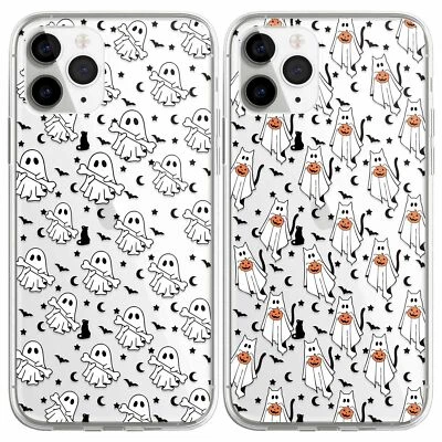 Halloween Specter Bat Ghost Cat Pumpkin Phone Case for Iphone 16 15 14 13 12 11  - Image 1 of 4