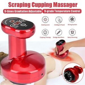 Electric Cupping Massager 9-Grade Scraping Therapy Body Massage Slim Machine US