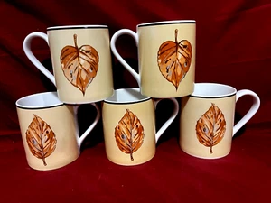 Corelle Tanglewood Leaves Set Of 5 Coffee Mugs USA - Picture 1 of 2