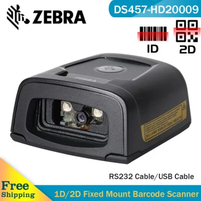 Zebra Motorola DS457-HD20009 Fixed Mount 1D 2D Barcode Scanner USB / RS232 Cable - Image 1 of 4