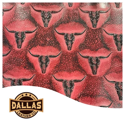 Cuero de vaca | Mini estampado Longhorn en relieve | 12"x12" precortado | DLCo Foto 1 de 3