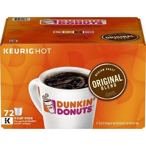 Dunkin Donuts Original Blend Keurig Coffee K-Cups 72 Count - GREAT VALUE!! - Picture 1 of 4