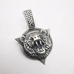 Vintage Pendant Bear 925 Sterling Silver Ancient Coat of Arms Handmade Ukrainian - Picture 1 of 5