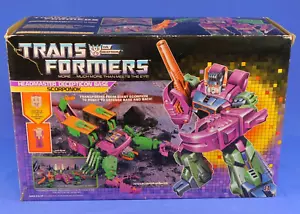 TRANSFORMERS G1 SCORPONOK COMPLETO CON SCATOLA 1987 HASBRO VINTAGE HEADMASTER - Foto 1 di 21