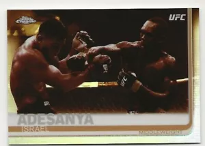Topps 2019 cromo base UFC #57 y refractor Sepia #57 Israel Adesanya - Imagen 1 de 3