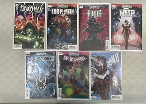 Marvel DARKHOLD Juego de 7 (2021) 1ª Impresiones, En estado bastante bueno+/casi nuevo, Iron Man Avispa Spider-Man - Imagen 1 de 9