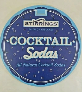 STIRRINGS Est. 1997 Nantucket Blue Wood Bar Sign Cocktail Mix Drink Soda 15 inch - Bild 1 von 8