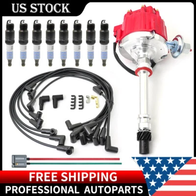 GM08 HEI Distributor&Spark Plug&Wire for Chevrolet w/65K 9000RPM 350 454 SBC BBC - Image 1 of 4