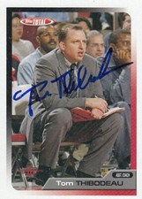 2006 Topps Total Bulls Knicks Tom Thibodeau Signed Autograph Auto IP Card RC