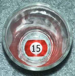 Piscina/biliardo 15 quindici palline vetro colpo di ricambio vetro striscia rossa - Foto 1 di 6
