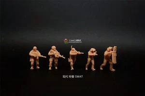 Unpainted 1/72 Modern special police (SWAT) team High-precision 3D Soldier Toys - Picture 1 of 2