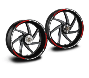 Adesivi cerchi per honda cbr 600 rr bianchi e rossi ruote 17 pollici - Picture 1 of 3