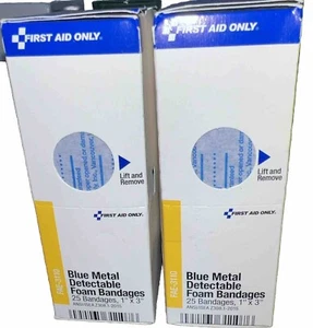 NUR ERSTE HILFE FAE-3110 SC 25 blaue Metallschaum Bandagen, 1"x3" brandneu Menge 2 - Bild 1 von 21