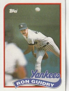 FREE SHIPPING-MINT-1989 TOPPS RON GUIDRY NEW YORK YANKEES #255 PLUS BONUS CARDS - Picture 1 of 1