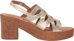 Bella Vita Women's Pri-Italy Leather Platform Sandals, Champagne Gold Size 7M - Picture 1 of 6