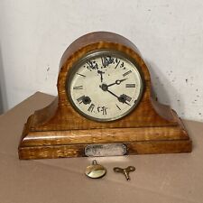 Stunning Antique Anglo American Mantle Clock Tiger Maple? Case Jerome Welch Era