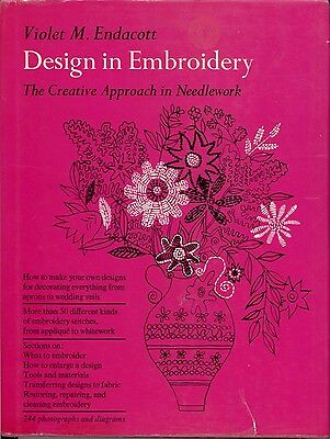 Violet M. Endacott  Design In Embroidery  1963 Sewing Needlepoint Pattern Book • 28.25€