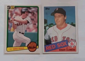 1983-85 Wade Boggs+Roger Clemens Rookie Card RedSox Team EXTRAS WILL BE GIVEN - Picture 1 of 2