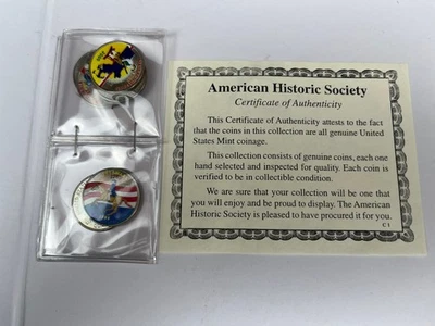 Mint 1999-2000 Colorized Statehood Quarters 6-Coin Set w/ COA - Image 1 of 4