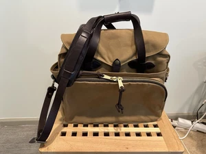 Filson Rugged Twill Padded Computer Bag Briefcase Tan Style 258 - Picture 1 of 10