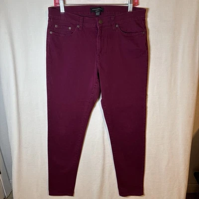 Pantalones ajustados de satén Banana Republic para mujer talla 30/10 ciruela Foto 1 de 4