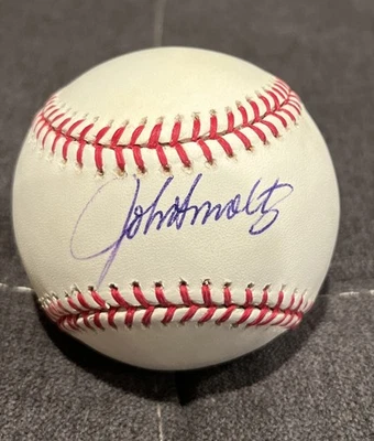 John Smoltz signed MLB Ball JSA. Atlanta Braves.  ‘95 WS Champ. Cy Young. HOF - Image 1 of 3