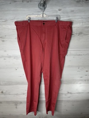 Pantalones chinos Lands' End para hombre 48x30 mango chile rojo ajuste tradicional frente plano Foto 1 de 4