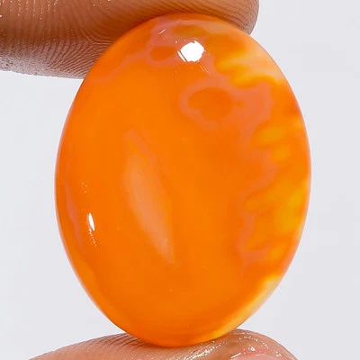 100% Natural Carnelian Oval Shape Cabochon Gemstone 30.5 Ct. 27X20X5 mm EE-51248 - Image 1 of 2