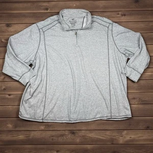 Tommy Bahama IslandZone Mens 4XLB Gray 1/4 Zip Pullover Long Sleeve Lightweight - Picture 1 of 4