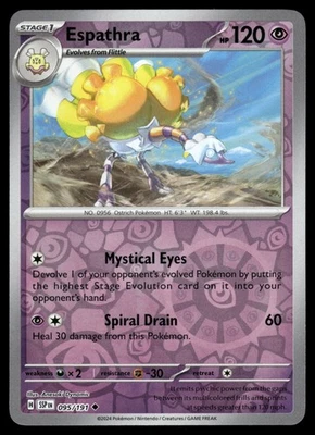 Espathra 095/191 SSP SV08: Surging Sparks Reverse Holo NM - Image 1 of 2