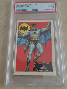 1966 Topps Batman Black Bat #1 The Batman Rookie PSA 4 Rookie Card - Picture 1 of 2
