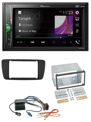 Pioneer 2DIN MP3 DAB USB Bluetooth Autoradio für Seat Ibiza ab 08 nitschwarz - Bild 1 von 4