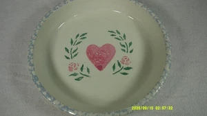 Pink Heart Crock ~ Serving Dish ~10 inch by 2 inch ~ Crock Shop Santa Ana, CA - Picture 1 of 6