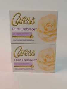 2-teiliges Set Caress Pure Embrace FLORAL FUSION Seife weiße Blüten Mandelöl - Bild 1 von 4