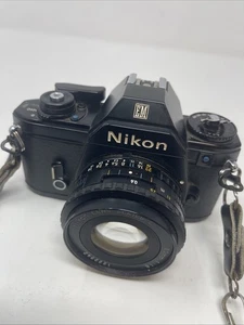 Nikon EM 35mm SLR Camera With 50mm f/1.8 Series E Lens UNTESTED AS IS - Picture 1 of 11