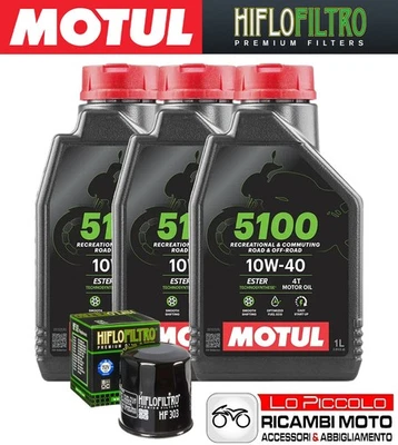 Kit Tagliando 3 OLIO [MOTUL] 5100 10w40 + FILTRO Yamaha YZF 600 R6 S 2008 2009 Foto 1 de 4
