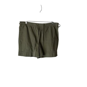 Faded Glory Authentic Green Cotton Cargo Shorts Women’s Small Drawstring - Picture 1 of 6