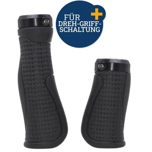 Set Fahrrad-Griffe Ergonomisch für Drehgriff Schaltung Kurz + Lang Lenker-Griffe - Bild 1 von 3