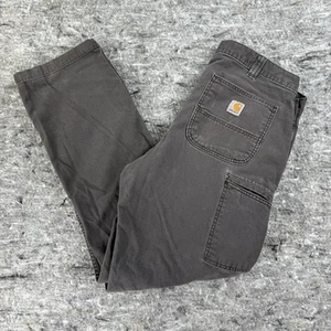 Carhartt Black Rugged Flex Relaxed Fit Jeans Faded 34x32 Distressed Workwear - Bild 1 von 10