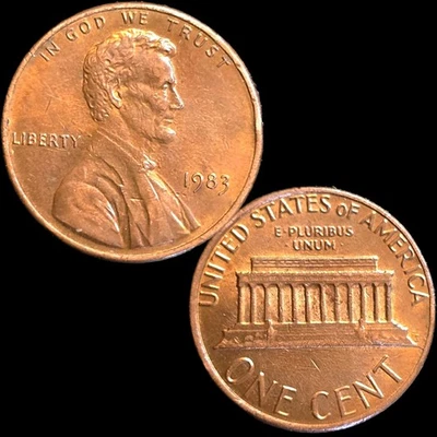 1983 Lincoln Cent Penny Double Die with Possible Die Clash Error Coin READ - Image 1 of 4