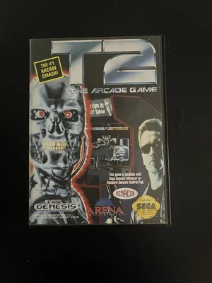 Terminator T2: The Arcade Game (SEGA Genesis, 1992) - Complete w/ Manual / CIB - Image 1 of 4